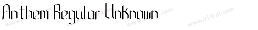 Anthem Regular Unknown字体免费下载字体转换